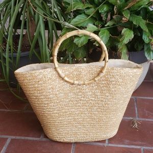 Handmade bamboo beach bag